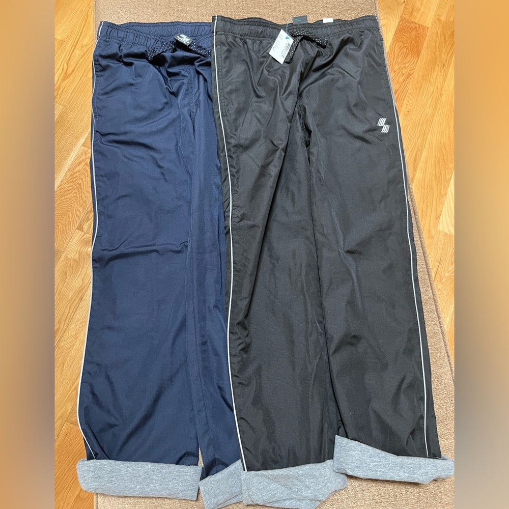 Kids' Black and Navy Pants Flannel Lined 10-12 yrs